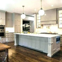 Armoires de cuisine en bois d'acajou DAIYA avec design personnalisé, porte solide, armoire de cuisine sur mesure