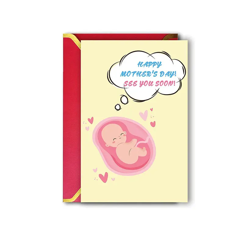 Carte de fête des mères coquine romantique pour maman enceinte carte de grossesse mignonne pour femmes nouveau-né prénatal doux mère carte amour