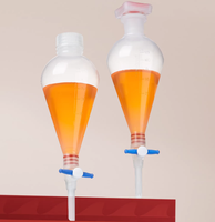 Entonnoir de séparation en forme de poire en plastique PP pour laboratoire, avec graduation, séparateur d'huile, entonnoir de goutte-à-goutte en forme de poire