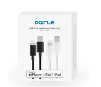 Sertifikat MFI 1M/40in lampu ning 480Mbps kabel pengisian data pengisian cepat USBA untuk cahaya ning adaptor cocok untuk iphone