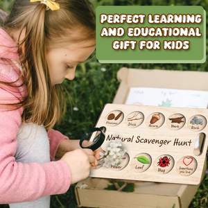 Chasse au trésor pour les enfants <span class=keywords><strong>de</strong></span> 4 à 8 ans Nature Scavenger Hunt Board for Kids Outdoor Scavenger Game Forest School - Product Image 2