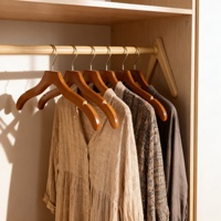 Thickened Solid Wood Hook Type Coat Hanger Heavy Load Bearing Hotel Winter Wear Storage Eco-Friendly Space-Saving Supermarket
