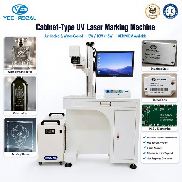 YEE-GMUV 5W Water-cooled Portable 3D UV Laser Marking Machine for Perfume Packaging Custom Text Engraving