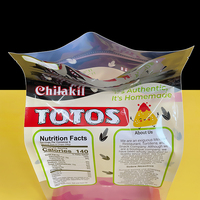 Emballage alimentaire en plastique transparent personnalisé avec fenêtre, fond plat, fermeture éclair, sachet doypack pour biscuits, emballage de dattes