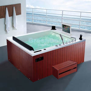 Salle de bain moderne pour 2 personnes, grand Jet de Massage, baignoire à Double <span class=keywords><strong>jacuzzi</strong></span> avec TV - Product Image 2