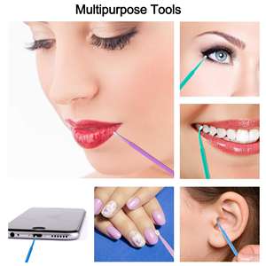 Aplikator Glitter Sekali Pakai <span class=keywords><strong>Mini</strong></span> dengan Perekat, Tongkat Ekstensi Bulu Mata, Sikat Gigi, Tongkat Mikro, Swab Bulu Mata, Mikrobrush - Product Image 4