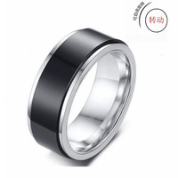 Klassische Männer Frauen Drehbare Spin Zappeln Angst Fingerringe Silber Wolfram Edelstahl Spinner Ringe
