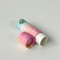 100% Tubes en carton d'emballage ronds biodégradables Push up déodorant bâton cylindre conteneurs baume à lèvres papier Tube résistant à l'huile