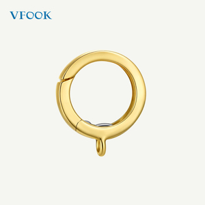 Vfook Cổ Điển Bán Buôn Vòng Hình Đồ Trang Sức Kết Nối Với Mở Nhảy Vòng 14K 18K Vàng Thật Vòng Cổ Vòng Đeo Tay Làm <span class=keywords><strong>Clasp</strong></span> - Product Image 1