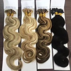 Gros russe kératine <span class=keywords><strong>u</strong></span> pointe cheveux humains vierge brute Remy Itip microlink Extensions de cheveux - Product Image 2