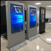 Pantalla Digital de Doble Cara para Exteriores de 55, 65 y 75 Pulgadas, IP66, Tótems Publicitarios con Soporte de Pie, 4K, 3000 Nits de Brillo