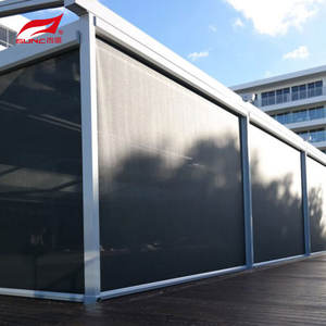 SUNC กลางแจ้งสําหรับงานหนักลานม่านม้วนม่านบังแดดหน้าต่างไฟฟ้าซิปติดตามกลางแจ้งกันน้ํามอเตอร์ม่านม้วน - Product Image 1