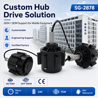 Moteur planétaire compact SG-2878 24V 75W 6Nm 110RPM IP67 pour AGV, AMR, robot de service et unité de propulsion de châssis mobile autonome