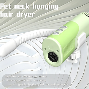 Mini Brosse Sèche-Cheveux Portable pour Animaux de Compagnie, en Plastique Vert, Éliminateur de Pellicules, Vaporisateur pour Chiens, Design Moderne, Léger et Compact - Product Image 4