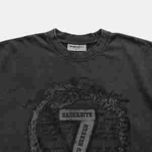 T-shirt court SINS BOXY 100% coton, col rond, style streetwear, manches courtes, tissu épais - Product Image 2