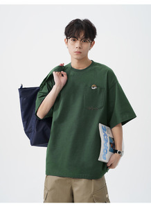 T-shirt Oversize a Maniche Corte con Stampa <span class=keywords><strong>Cartoon</strong></span>, Leggera e Traspirante, in Cotone, Dettagli <span class=keywords><strong>Vintage</strong></span>, da Uomo, Primavera Estate - Product Image 2