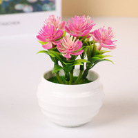 WH Brand Simulation 6 Petites fleurs de prunier en pot, Ornements, Plantes et fleurs artificielles, Décoration de bureau, Fleur artificielle en PP, Verdure