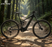 Vélo de montagne électrique tout-suspendu CYCTRAC EM6 4ème génération, moteur central 48V 500W, batterie lithium 960Wh E-MTB