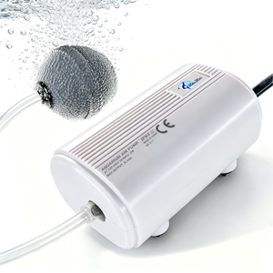 Pompe à air pour aquarium, aérateur d'oxygène réglable pour aquarium de 5 à 100 L avec fonction de pompe doseuse, aération de bassin et décoration d'aquarium - Product Image 1