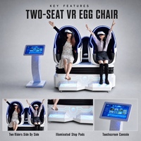 Chaise œuf de réalité virtuelle à double siège, simulateur de cinéma 9D pour centre commercial, salle d'arcade et équipement de parc à thème