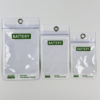 Emballage durable en PVC transparent imprimé en héliogravure pour batterie de téléphone portable avec œillet métallique