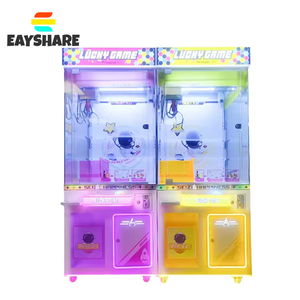 EAYSHARE Lucky Game Crane Machine, machine à monnayeur à lumières clignotantes rose, jeu d'arcade de parc d'attractions pour les 6 ans et plus - Product Image 2