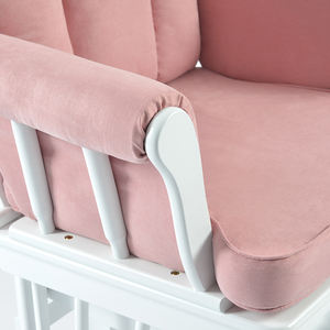 ชุดเครื่องร่อนและออตโตมันทันสมัยสำหรับเด็กเก้าอี้โยกไม้เนื้อแข็งแสนสบายพร้อมออตโตมัน - Product Image 5