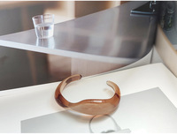 Bracelet jonc ouvert en résine acrylique certifiée Reach pour femme, petit format exquis, bijou de poignet tendance qui ne se décolore jamais