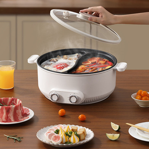 Nồi lẩu điện đa năng 5L hai vị, chống dính, 2 mức công suất điều chỉnh được 800W-1600W, có thể tùy chỉnh - Product Image 6