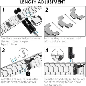 CAOWTAN pulsera sin huecos para <span class=keywords><strong>Samsung</strong></span> <span class=keywords><strong>Galaxy</strong></span> <span class=keywords><strong>Watch</strong></span> 4 <span class=keywords><strong>5</strong></span> 6 Classic 47mm 46mm 45mm Color titanio correa de acero inoxidable 40 44mm banda - Product Image 6