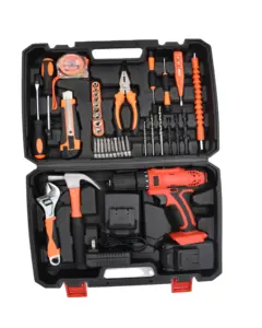 Kit de herramientas eléctricas para carpintería, kit combinado de 12V, inalámbrico, 78 piezas, novedad de 2021