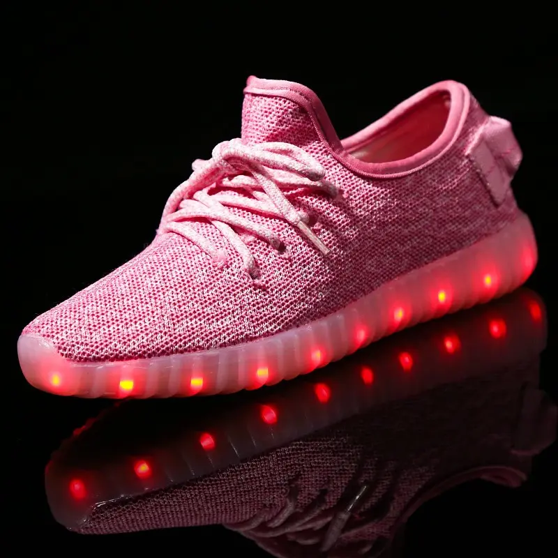 2024 New High Quality Wholesale Front Lace up Coconut Lantern Shoes LED Street Fashion Shoes USB Charging Luminous Shoes