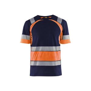 BLAKLADER - 342110308853XS Camiseta Azul marino/Hi-Vis Orange - EAN 7330509620083 ROPA DE TRABAJO DE LA HI-VIS - Product Image 1