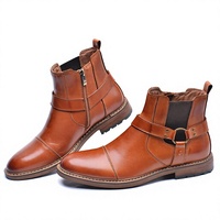 Chaussures basses décontractées pour hommes, automne-hiver, grandes tailles, bottes Chelsea en cuir antidérapantes, export