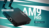 Ugoos AM9 Pro 4G LPDDR5 64GB ROM Amlogic 1000M 8K Smart OTT Set-top Box Quad Core STB 5G WiFi AI Android 14 Tv Box