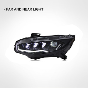 Feux avant de style automobile pour <span class=keywords><strong>Civic</strong></span>, feux avant <span class=keywords><strong>Civic</strong></span> 2016-2021, feux avant LED <span class=keywords><strong>Civic</strong></span> X, double projecteur LED, animation DRL, feu de signalisation - Product Image 4