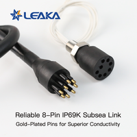 Conector Subacuático Compatible con SubConn de 8 Pines, Cable Macho-Hembra, IP69K, Hermético, Chapado en Oro, Conector Circular Submarino para Aguas Profundas