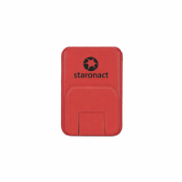 Porte-cartes d'identité pliable en cuir fin avec logo personnalisé, 3 emplacements, support magnétique pour téléphone en PU compatible MagSafe pour iPhone 15/16/17
