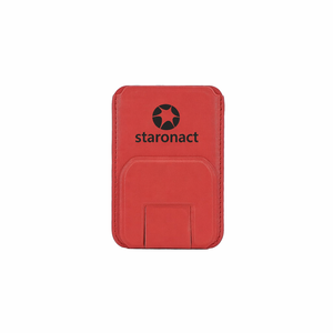 Porte-cartes d'identité pliable en cuir fin avec logo personnalisé, 3 emplacements, support magnétique pour téléphone en PU compatible <span class=keywords><strong>MagSafe</strong></span> pour <span class=keywords><strong>iPhone</strong></span> 15/16/17 - Product Image 4