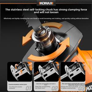 KOMAX <span class=keywords><strong>เลื่อย</strong></span>ลูกสูบแบตเตอรี่ลิเธียมสำหรับใช้งานกลางแจ้ง, <span class=keywords><strong>เลื่อย</strong></span>ไฟฟ้าแบบชาร์จได้, <span class=keywords><strong>เลื่อย</strong></span>มือถืออเนกประสงค์ขนาดเล็กสำหรับใช้ในครัวเรือน - Product Image 3