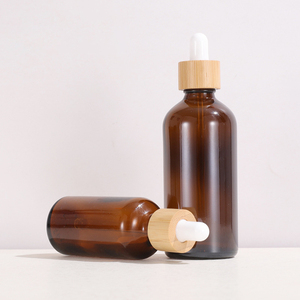 Custom Amber 5ml <b>10ml</b> 20ml 30ml 50ml 100ml Glass Essential Oil <b>Bottle</b> With Dropper and Bamboo Cap - Product Image 5