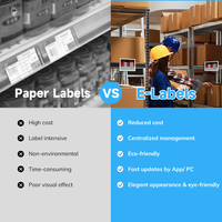 Étiquette MinewTag RS133 13,3 pouces 6 couleurs E-ink NFC BLE 5.0 en plastique ABS avec garantie d'un an pour le commerce de détail, les bureaux et les hôpitaux (CE/FCC/ROHS)