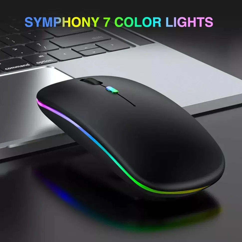 2.4G Optical LED Thin Slim Mouse Computer Wireless Rechargeable Mouse USB Mice For Mac Laptop Windows