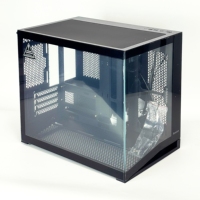 Boîtiers et tours d'ordinateur pour jeux, tour verticale moyenne avec fenêtre latérale en verre trempé, alliage d'aluminium, boîtier MicroATX