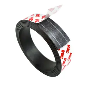 Istropic Magnet karet Strip Magnet Neodymium yang fleksibel dengan perekat 3M yang kuat