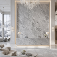 Dalle de marbre dolomite super blanc - Marbre naturel blanc avec veinage gris pour comptoir, mur et sol, grande dalle polie