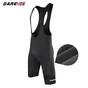 <span class=keywords><strong>Pantaloncini</strong></span> da Ciclismo Darevie Neri Resistenti all'Abrasione, con Imbottitura Italiana in Gel, per Uomo - Product Image 1