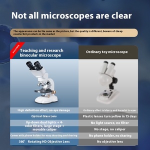 दूरबीन ऑप्टिकल माइक्रोस्कोप 1600x वैज्ञानिक प्रयोग सेट उपहार बॉक्स प्राथमिक विद्यालय जूनियर हाई स्कूल जीव विज्ञान - Product Image 2