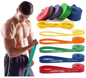 Factory Price Custom Logo Exercise Heavy Resistance <b>Bands</b> Gym <b>Workout</b> Rubber Stretching Elastic Pull up <b>Bands</b> Set - Product Image 1