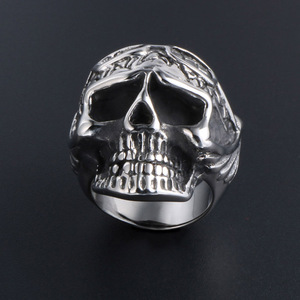 Skull <b>Ring</b> Cast <b>Titanium</b> Steel Men's Fashion Jewelry Gift SA188 - Product Image 4